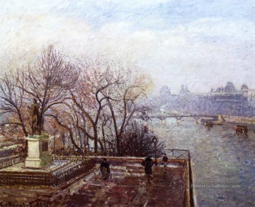  camille - le brouillard du matin au louvre 1901 Camille Pissarro